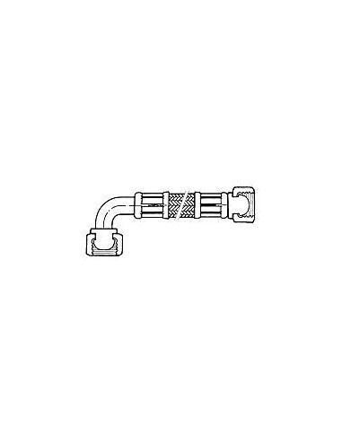 flexible tressage inox droit-coudé DN8 raccords 3/8" L 1500mm étanche conique 