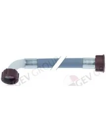 tubo flexible de entrada PVC recto-curvado DN13 empalmes 3/4" L 2000mm cierre plana 