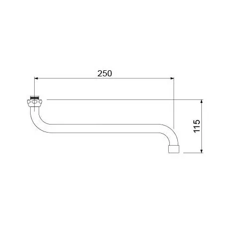 Bec S 300 mm sortant