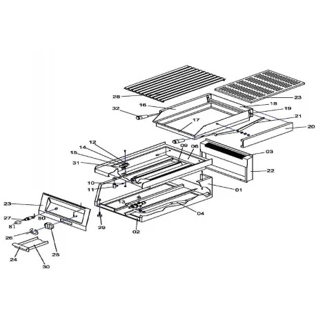 knob gas tap with ignition flame ø 75mm shaft ø 8x6.5mm shaft flat upper/lower black OZTI