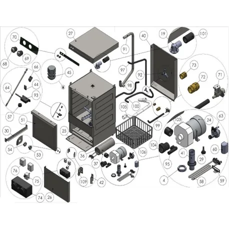 thermostat t.max. 110°C temp. d'utilisation 30-110°C 1-pôles 1CO 16A  Ozti 6234.00001.080