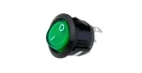 interruptor basculante medida de montaje 20mm Verde  1NO 250V 16A 0-I empalme conector Faston 4,8mm OZTI 6232.00011.01