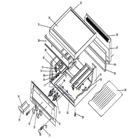 pilot burner 2 flames natural gas code 14 gas connection 6mm right OZTI 6267.00023.03