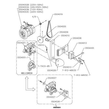 Toothed belt 190 XL 037 0504019 Z05 Zummo