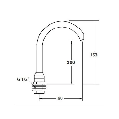 Caño cuello cisne giratorio 18mm