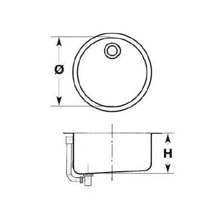 Round tank welding Stainless Steel Ø 360x180mm