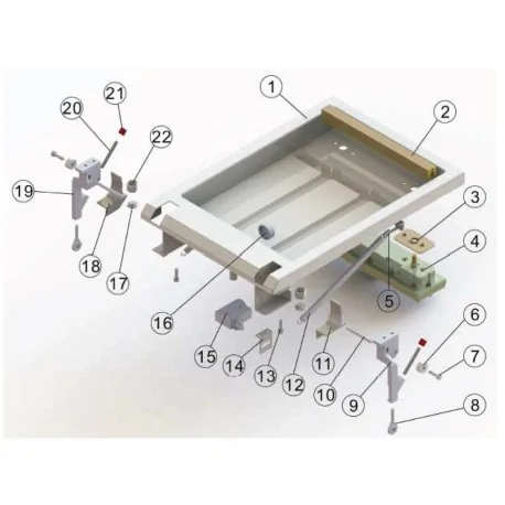 Charnière droite machine d'emballage sous vide HVC-260