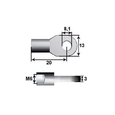Gas spring Distance between holes 225mm