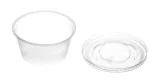 Terrine Transparent pour les sauces + couverture 30 ml PET (pack de 50 unités)