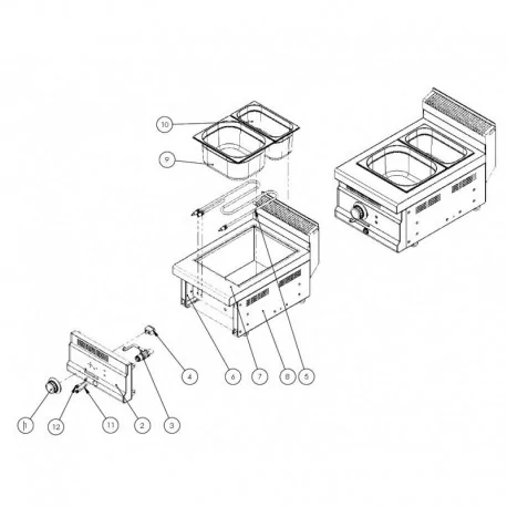 Bain d'eau avec deux seaux