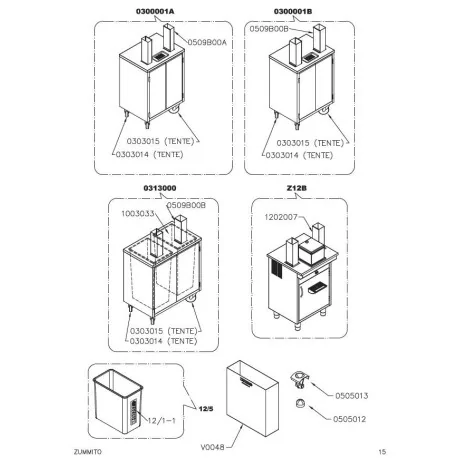 Stainless cuvet 9L Zummo V0048