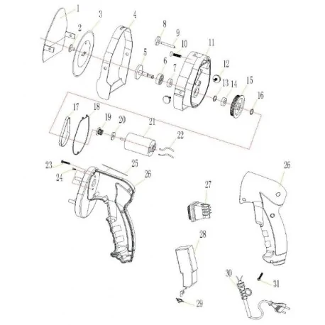 Couteau électrique pour gyros / Kebab KS-100E