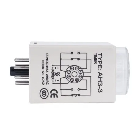 Relé de temporización Type AH3-3 8 polos 250VAC 5A 30 minutos