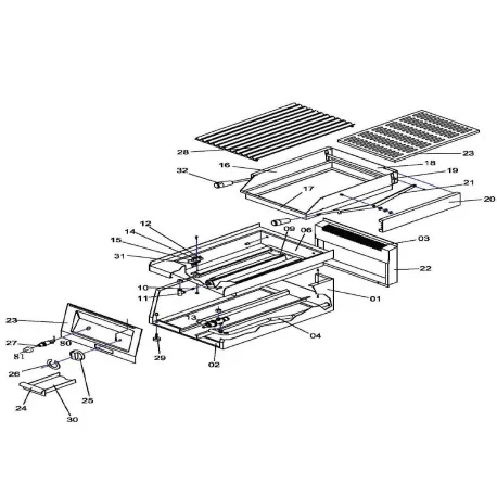 Acier inoxydable Barbecue OZTI 2864.65400.IZ 51X35cm