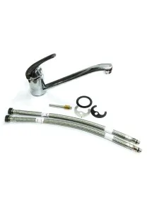 single lever monobloc tap short lever connection ½" spout length 230mm 