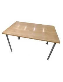 Aluminum pedestal table MDF 76x122x70cm