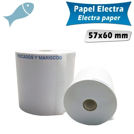 Elecro paper rolls 57x60 mm PESCADOS Y MARISCOS (Pack of 10 units)