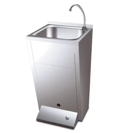 Pedestal Washbasin recordable push button hot and cold water
