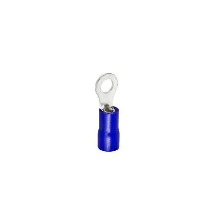 ring terminal size M4 ø4,3mm 1,5-2,5mm² Qty 100 pcs insulation PVC Cu gal Sn blue