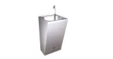 Washbasin knee registrable hot and cold water