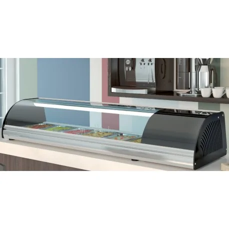 Curved glass showcases GN cuvettes