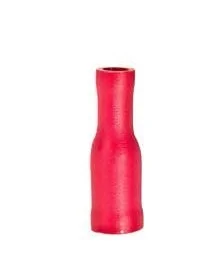 female bullet size ø4mm 0.5-1.5mm² insulated Qty 100 pcs insulation PVC Cu gal Sn red