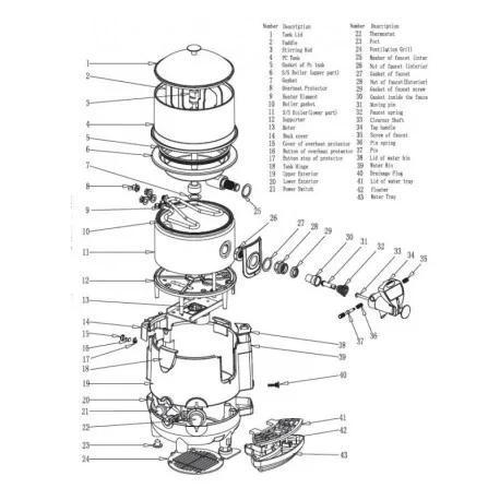 Bolt and spring kit Chocolate CH-5 CH-10