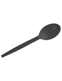 Black Plastic spoons (15 pcs)