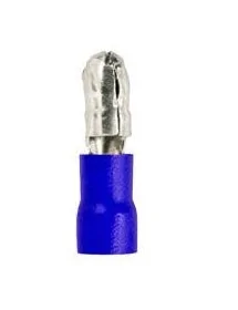 conector redondo tamaño ø4mm 1,5-2,5mm² UE 100 pzs aislam. PVC Cu gal Sn azul T máx 75°C